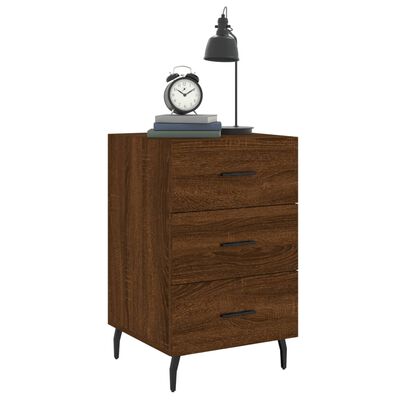 vidaXL Bedside Cabinet Brown Oak 40x40x66 cm Engineered Wood