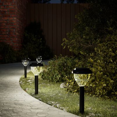 vidaXL Solar Pathway Lights with Ground Spikes 4 pcs Warm White & RGB