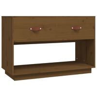 vidaXL TV Cabinet Honey Brown 90x40x60 cm Solid Wood Pine