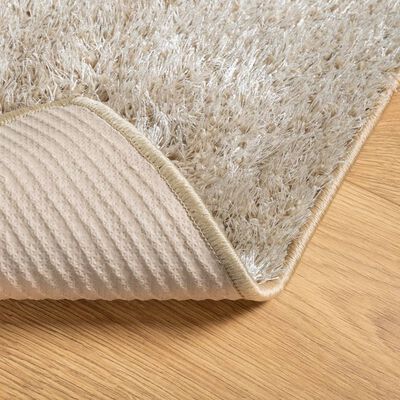 vidaXL Rug ISTAN High Pile Shiny Look Beige 120x170 cm