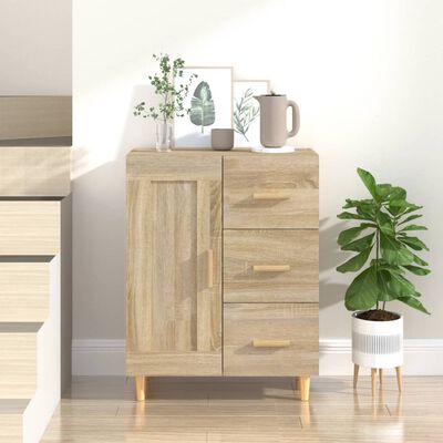 vidaXL Sideboard Sonoma Oak 69.5x34x90 cm Engineered Wood