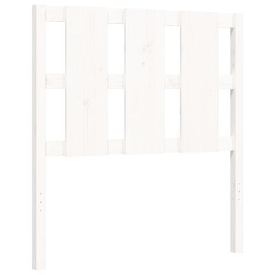 vidaXL Bed Frame without Mattress White Small Single Solid Wood Pine