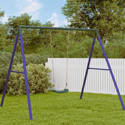 vidaXL Outdoor Swing Seat for Kids Single with Adjustable Rope Green