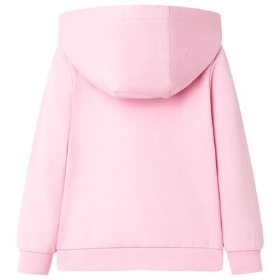 Kids' Hooded Sweatshirt with Zip Bright Pink 104