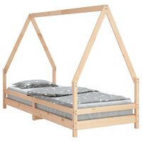 vidaXL Kids Bed Frame 80x200 cm Solid Wood Pine