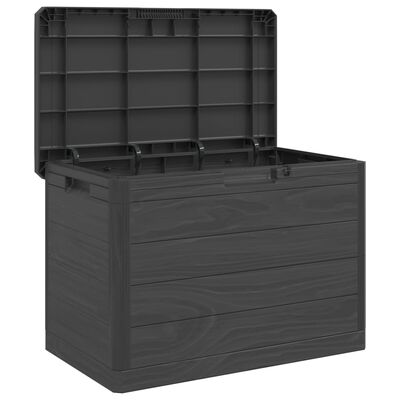 vidaXL Outdoor Cushion Box Anthracite 77.5x44.5x53 cm Polypropylene