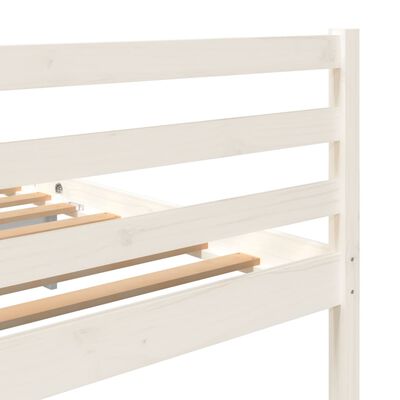 vidaXL Bed Frame without Mattress White Solid Wood King Size