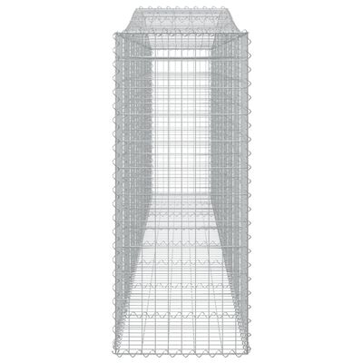 vidaXL Arched Gabion Baskets 2 pcs 400x50x120/140 cm Galvanised Iron