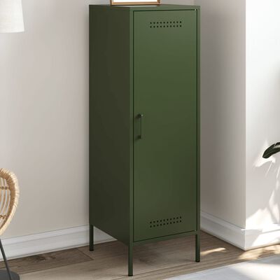 vidaXL Highboard Olive Green 36x39x113 cm Steel