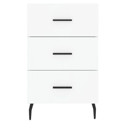 vidaXL Bedside Cabinet White 40x40x66 cm Engineered Wood