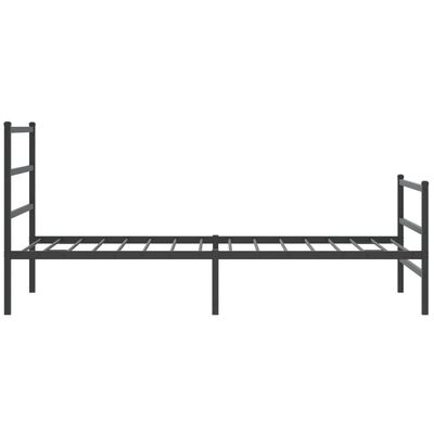 vidaXL Metal Bed Frame without Mattress with Footboard Black 107x203 cm