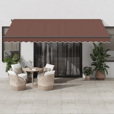 vidaXL Automatic Retractable Awning Brown 450x300 cm