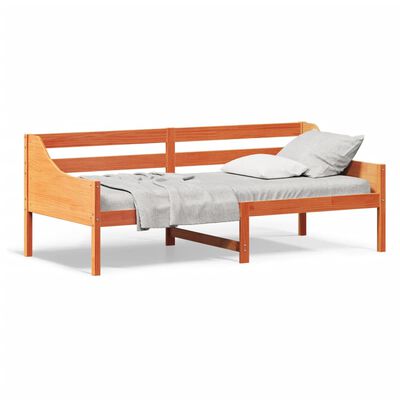 vidaXL Day Bed without Mattress Wax Brown 100x200 cm Solid Wood Pine