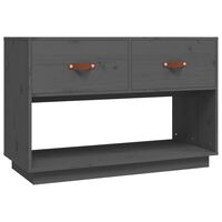 vidaXL TV Cabinet Grey 90x40x60 cm Solid Wood Pine