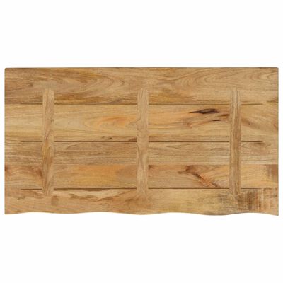 vidaXL Table Top 120x60x2.5 cm Live Edge Solid Wood Rough Mango