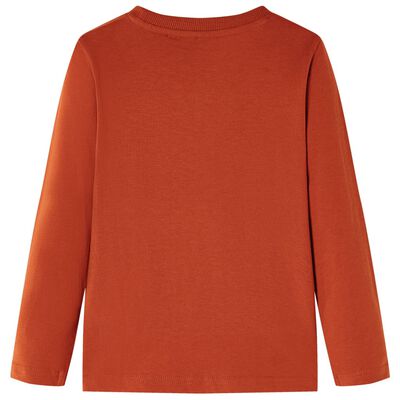 Kids' T-shirt with Long Sleeves Light Rust 140