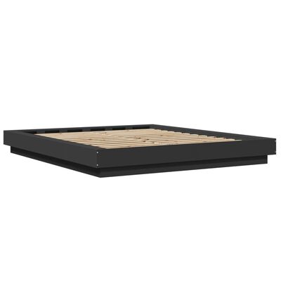 vidaXL Bed Frame without Mattress Black 160x200 cm