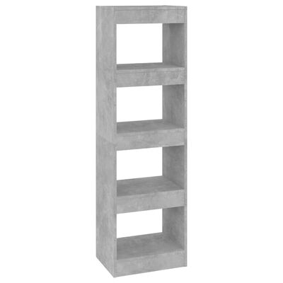 vidaXL Book Cabinet/Room Divider Concrete Grey 40x30x135 cm