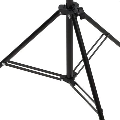 vidaXL T-Shape Background Stand Black 91x60x(70-200) cm