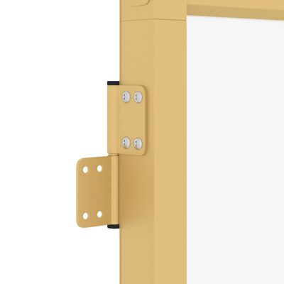 vidaXL Interior Door Slim Golden 83x201.5 cm Tempered Glass and Aluminium