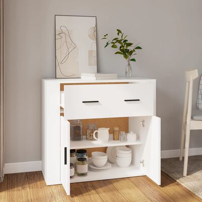 vidaXL Sideboard White 80x33x70 cm Engineered Wood