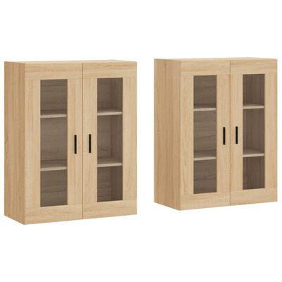 vidaXL Wall Mounted Cabinets 2 pcs Sonoma Oak Engineered Wood