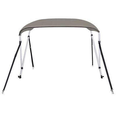 vidaXL 2-bow Bimini Top Grey 180x130x110 cm