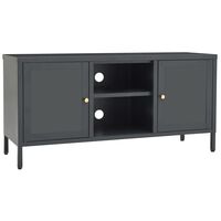 vidaXL TV Cabinet Anthracite 105x35x52 cm Steel and Glass