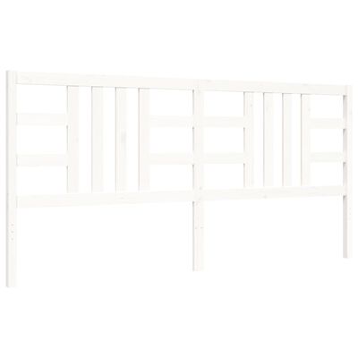 vidaXL Bed Frame without Mattress White 200x200 cm Solid Wood Pine