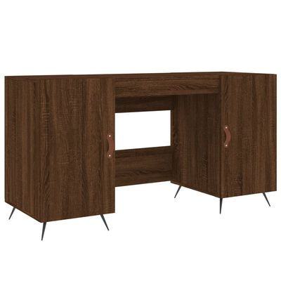 vidaXL Desk Brown Oak 140x50x75 cm Engineered Wood