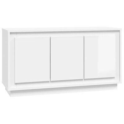 vidaXL Sideboard High Gloss White 102x35x55 cm Engineered Wood