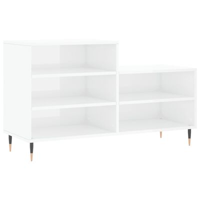 vidaXL Shoe Cabinet High Gloss White 102x36x60 cm Engineered Wood