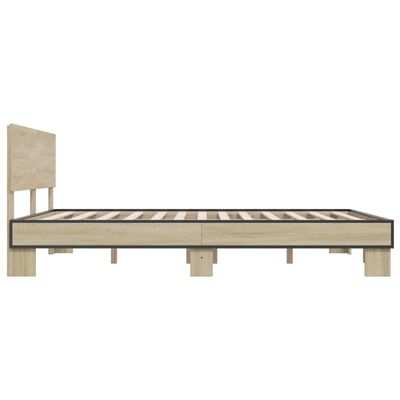 vidaXL Bed Frame without Mattress Sonoma Oak 150x200 cm King Size