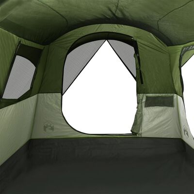 vidaXL Family Tent Tunnel 8-Person Green Waterproof