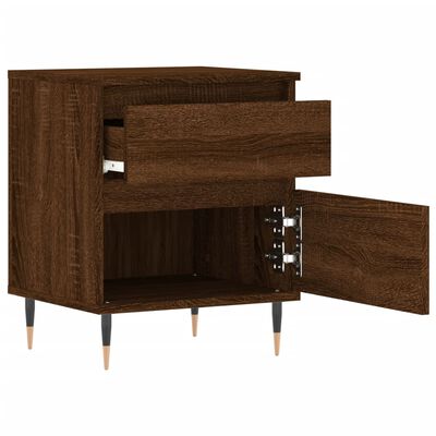 vidaXL Bedside Cabinets 2 pcs Brown Oak 40x35x50 cm Engineered Wood