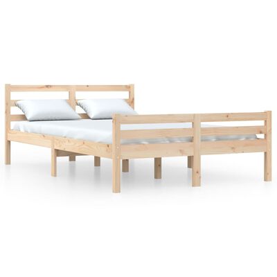 vidaXL Bed Frame without Mattress Solid Wood 150x200 cm King Size