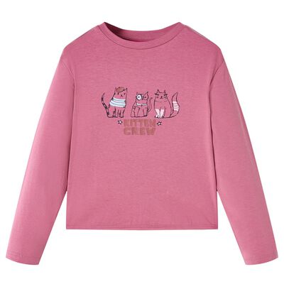 Kids' T-shirt with Long Sleeves Raspberry 116