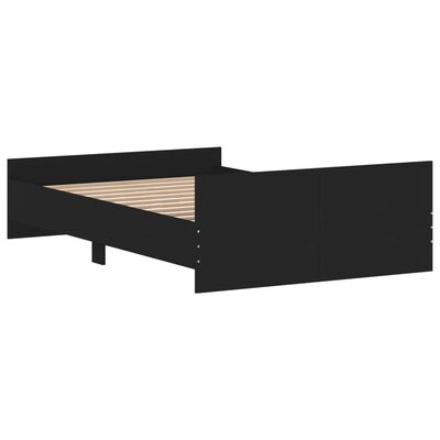 vidaXL Bed Frame without Mattress Black 120x200 cm