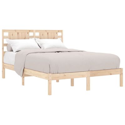 vidaXL Bed Frame without Mattress 120x190 cm Small Double Solid Wood