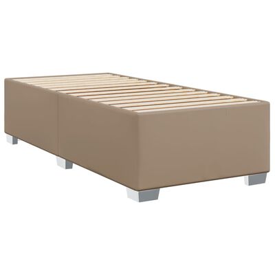 vidaXL Box Spring Bed with Mattress Cappuccino 100x200 cm Faux Leather