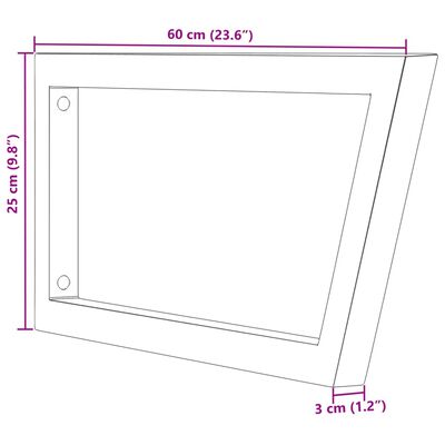 vidaXL Shelf Brackets for Washbasin 2 pcs White Trapezium Steel