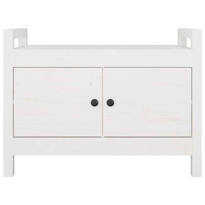 vidaXL Hall Bench White 80x40x60 cm Solid Wood Pine