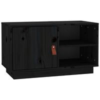 vidaXL TV Cabinet Black 70x34x40 cm Solid Wood Pine