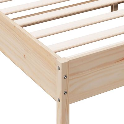 vidaXL Bed Frame without Mattress 120x190 cm Small Double Solid Wood Pine