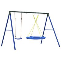 vidaXL Outdoor Swing Set with Swing and Saucer Swing