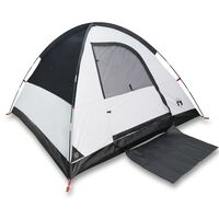 vidaXL Camping Tent Dome 3-Person White Blackout Fabric Waterproof