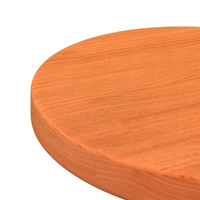 vidaXL Table Top Round Wax Brown Ø30x2.5 cm Solid Wood Pine