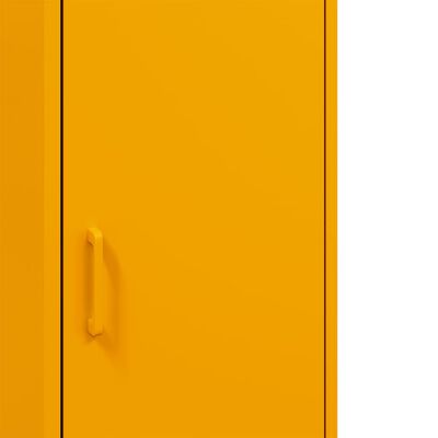 vidaXL Highboard Mustard Yellow 36x39x113 cm Steel