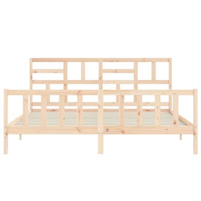 vidaXL Bed Frame without Mattress Super King Size Solid Wood Pine