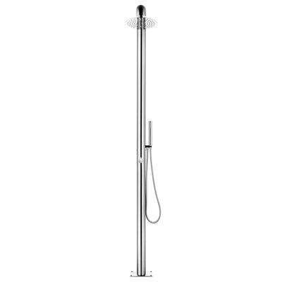 vidaXL Garden Shower with Grey Base 230 cm Stainless Steel